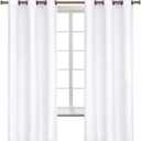 BGment White Curtains 63 Inch Length for Bedroom - Room Darkening Thermal Insulated Grommet Drapes Window Treatment, Set of 2 Panels, 42 x 63 Inch, Pure White