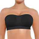 FeelinGirl Strapless Bra for Women Seamless Wireless Bralette - Strapless Support, Adjustable & Padded, Full Coverage, 3XL