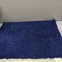Bathroom Rugs, Extra-Thick Memory Foam Bath Mat, Ultra-Soft Chenille Microfiber, Highly Absorbent, Machine Washable, Shaggy Bath Mats for Bathroom, Non-Slip (21"x32") Navy Blue
