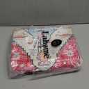 Lahome Boho 3x5 Area Rug Washable Entryway Kitchen Rug, Non-Slip Small Bathroom Rug, Lightweight Bedroom Throw, Oriental Distressed Print Carpet for Entryway, Sofa, Nursery, Kids Room (Pink)