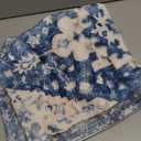 Uphome Boho Bathroom Rugs Blue Vintage Non-Slip Bath Rug Oriental Soft Machine Washable Bathroom Mat Cute Tribal Floral Bath Mats for Bathroom Decor for Sink Shower Toilet, 20x31 inch