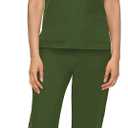 floralhue Scrubs for Women, V-Neck Scrubs Top & Cargo Pants with 12 Pockets, Yoga Waistband, 4 Way Stretch (M)