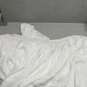 Biscaynebay Wrap Around Bed Skirts for Queen Beds 19" Long Drop, White Adjustable Elastic Dust Ruffles Easy Fit Wrinkle & Fade Resistant Silky Luxurious Fabric Solid Machine Washable