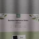 Joy&Grace Appliance Slider for Kitchen Appliances 360° Rolling Sliding Tray for Coffee Maker Countertop, Bamboo Coffee Pot Slider Rolling Tray (Black, Medium 14.5" x 10")