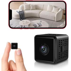 Hidden Camera,1080P HD WiFi Mini Nanny Cam with Night Vision & Motion Detection - Indoor/Outdoor Wireless Security Spy Cameras for Home, Car, Baby & Pet Monitoring-Upgraded X6d