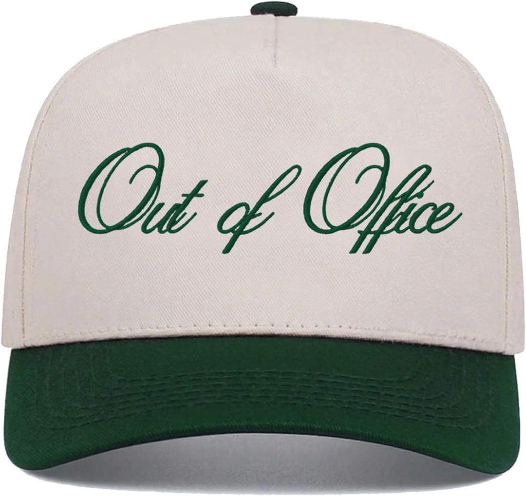 Trucker Hats Women Men Baseball Cap Adjustable Embroidered Vintage Canvas Snapback Hat (Green 2)