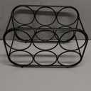 Wine Bottle Storage Rack, Metal Wine Rack, Double-Layer Design, Strong Load-Bearing Capacity, Suitable for Home Bars, Kitchens, Pantry(Black)