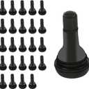CDWTPS TR415Tire Valve Stem, Rubber Snap-in Short Black Tire Valve Stem for Tubeless 0.453 Inch 11.5mm Rim Holes on Standard Vehicle Tires(25pcs/Bag)