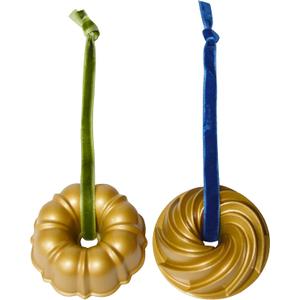 Nordic Ware Bundt Ornament Set, Gold, 2-Pieces
