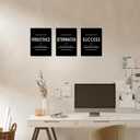 LMGOV Motivational Office Wall decor for Men, 12" x16" Success Wall Art for Bedroom, Black and White Canvas Painting for Bathroom, Positive Poster for Dorm, College, Gym
