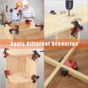 WETOLS Corner Clamp for Woodworking, 90 Degree Right Angle Clamp, Wood Clamps, 4Pcs Adjustable Spring Loaded Woodworking Clamp, Gifts for Dad, Birthday Gifts for Men, Photo Framing, Orange