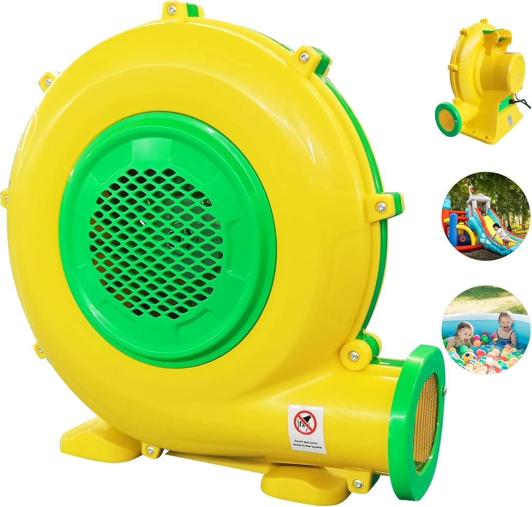 1100Watt/1.5HP High Power Air Blower for Large Inflatables, GONFLABLE Inflatable Bounce House Blower, Portable Fan Pump Leaf Blower Corded Commercial for Bouncy Castle, Jumper, Water Slide