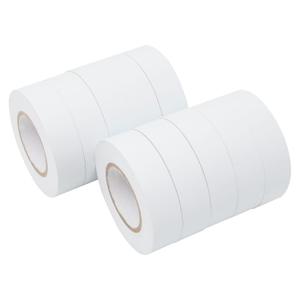 QILIMA White Electrical Tape 10 Pack 3/4-Inch by 60 Feet,Lead-Free Flame Retardant Electrical Tape, Adhesive for General Home Vehicle Auto Car Power Circuit Wiring (130mic)