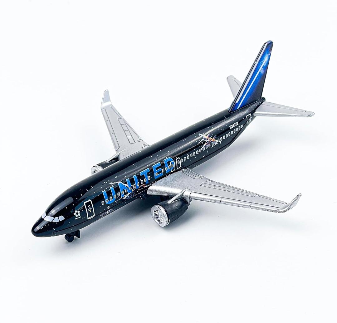 AVIAMUSE Model Airplane, United Black Livery Aircraft Planes Model, Suitable for Collection and Christmas Birthday, Desktop Decor