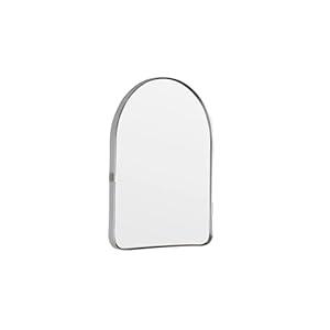 Funly mee Arched Wall Mirror, 7.9 x 11.8 inches, Wall-Mounted Plastic Mirror, for Bathroom and Vanity (Sliver)