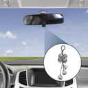1 Pcs Artificial Crystal Crystal Butterfly Car Rear View Mirror Pendant Accessories Car Hanging Ornament Transparent Black