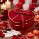 48 Pcs Glitter Velvet Bows for Valentine's Day Decorations Sparkle Valentine Bow for Gift Wrapping 5 x 7 Inch Premade Twist Tie Velvet Bows Ribbon Ornament 3/8'' Wide for Wreaths Decor(Red)