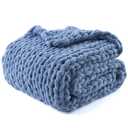 You And Me Club, Throw On Blanket, 50x60, Blue