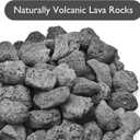 Skyflame 10LB Lava Rocks for Fire Pits, Fire Tables, Fireplaces, Garden Landscaping Decoration, Indoor and Outdoor Use, 1"-2" Natural Sizes, Black