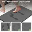 Stone Bath Mat 2 Pack, Diatomaceous Earth Mat Stone Drying Mat