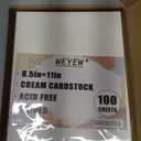 100 Sheets 92lb Cream Cardstock, 8.5" x 11", Thick Off-White Paper Envelopes Making Blank Invitation Paper Greeting Cards DIY Craft Card Making, 92LB Cover 250 GSM