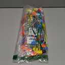 200 Pcs 6 inch Nylon Cable with Label Tags Marker Ties,Self-Locking Plastic Nylon Cable Ties Multicolor,Cords Straps Wire Zip Ties with Mark Tags Power Marking Label, 6 Inch(40lb)