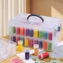 3-Tier Diamond Painting Storage Container, 150 Slots Portable Bead Organizer Box, Stackable Crafts Organizers for DIY Diamond Art Craft Jewelry Bead Storage