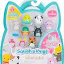 Squish-a-longs 8 Pack - 1 Mini-Squish with 2 Accessories, 1 Ring, and a Collectors Guide - Collect, Trade, & Play