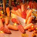 Amyhill 12 Pcs 1.9 x 4.9 Inch Thanksgiving Fake Corn Ornament Artificial Corn for Family Farmhouse Autumn Table Decor Photoshoot Kitchen Party Home, 3 Styles