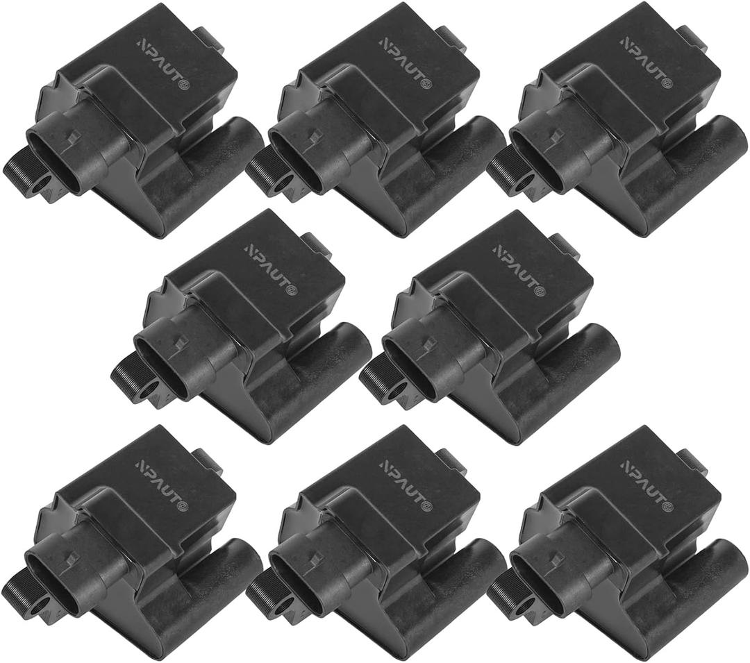 Square Ignition Coil Pack Compatible with 4.8 5.3 6.0 V8 2001 2002 2003 2004 2005 2006 Chevy Silverado 1500 2500 HD Suburban Avalanche Express GMC Sierra Yukon Savana Cadillac Escalade, IC400 D581