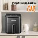 DEIME Air Fryer, Small Digital 3 Qt Airfryer Space Saving Compact, Bake, Reheat, Roasts for Quick Easy Meals, Mini Compact & Quiet, Nonstick & Dishwasher Safe Basket (Black)