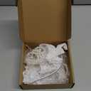 Honoson 4 Pcs Fascinators Hats Set for Women Tea Party Accessory Headpiece Veil Lace Glove Pearl Set, Wedding Halloween Xmas (White)