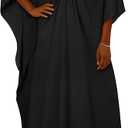 CHICGAL Womens Kaftan Dresses Long Caftans Plus Size Batwing Sleeve Swimsuit Coverup V Neck Summer Beach Dress 2026 One Size
