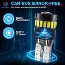 MICTUNING 194 LED Bulb Super White Bright T10 168 194 2825 W5W Bulbs Canbus 18-SMD 3014 Chipsets Error Free for Car Dome Map Door Courtesy Side Marker Reading Glove Box License Plate Light (10 PCS)