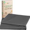 California Design Den 100% Organic Cotton Pillow Cases Queen/Standard Set of 2, Soft & Crisp Percale Weave Cotton Pillowcases (Grey)