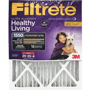 3M NDP03-4S-4 Ultra Allergen Reduction Deep Pleated Air Filter, 20x25x4-In. - Quantity 4