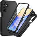 Case for Galaxy A25 5G Case, Samsung Galaxy A25 5G Case with HD Screen Protector [3 Layer] Military-Grade Heavy-Duty Shockproof Protective Phone Case for Samsung A25 5G,Black/Black