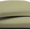 TEXAS LINEN CO. 100% Organic Cotton Standard Pillow Cases Set of 2 - Soft Queen/Standard Pillow Cases, Authentic GOTS Certified, Crisp, Cooling Percale Weave Cotton Pillowcases - Sage Green