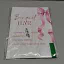 Bouquet Bar Sign, Pink Bow Bar Desk Decor, Wood Sign With Stand For Wedding Reception, Bridal Shower Engagement Event Party Tabletop Decor, 8 x 11 Inches -A007