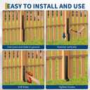 8 Pack Fence Post Repair Kit, Heavy Duty Fence Post Repair Stakes, Steel Ground Spike Anchor for Fixing Leaning or Broken 4x4 & 6x6 Wood Posts