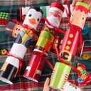 10 Pack Christmas No-Snap Party Table Favors, Christmas Table Favor with Party Hat, Joke & Little Gifts Inside for Kids and Adults, Xmas Table Decorations Seasonal Holiday Dinner Traditions Supplies