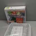Pomeat 10 Pack Fridge Organizer, Stackable Refrigerator Bins with Lids, BPA-Free Produce Fruit Storage Containers for Fridge, Clear for Food, Drinks, Vegetable