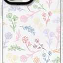 NITITOP Compatible for iPhone 14 Pro Case Cute Flower Floral Clear for Women Girl Ultra Slim Crystal Shockproof Soft TPU Anti-Yellow Protective Phone Cover - Colorful, 2 pc