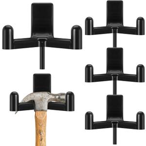 Geelin 4 Pcs Tool Hooks Compatible with Plastic Shed Hanger Wall Organization and Purpose Shed Storage Accessories Hanger and Storage Garage Wall Organization Accessories for Saving Space