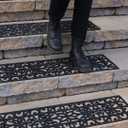 FINEHOUS Rubber Stair Treads Non-Slip Outdoor 35x10 (5-Pack) Anti-Slip Step Mat