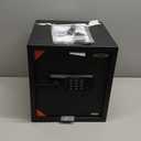 1.5 Cub Biometric Safe Box with Fireproof Bag, Quick-Access Fingerprint with Keys, Digital Keyboard, Type-C Port, Dual Alarm System Safety Box for Home, Office, Hotel Use(Black)