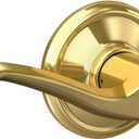 Schlage F40 V FLA 605 Flair Door Lever, Bed & Bath Privacy Lock, Bright Brass (No Size)