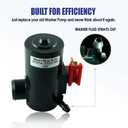 81514-232316A Windshield Washer Pump (Front) w/Grommet - Washer Motor Compatible with Honda, Acura, Subaru - Replaces OEM #: 38512-SA5-013, 38512-SA5-981, 86611-AA010