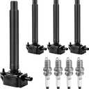 Ignition Coil Pack Spark Plugs Replacement for L4 2.4 2015 2016 2017 2018 2019 2020 2021 Jeep Renegade Cherokee Compass, Ram ProMaster, 13-16 Dodge Dart, 16-18 Fiat 500X, UF751 UF754