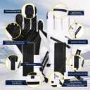 MORXPLOR Ski Gloves with Wrist Guards Low Profile,Double-Side Wrist Protection Pair Snowboarding Gloves